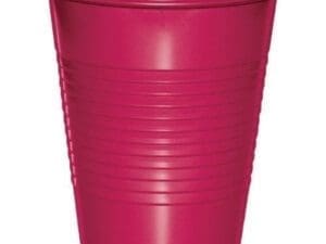 Plastic Cups, 16 Oz, Hot Magenta, 20 Ct