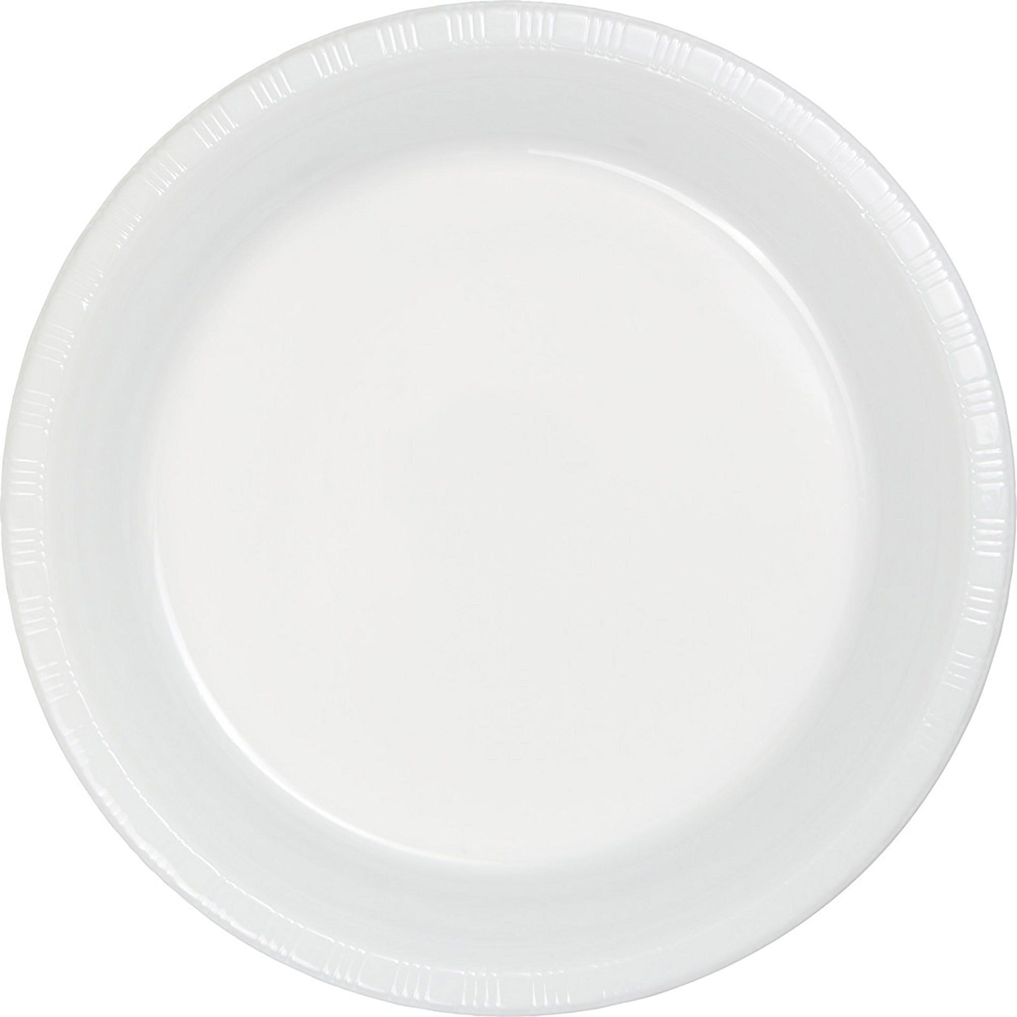 20 Count 10.25" Heavy Duty Plastic Plates White