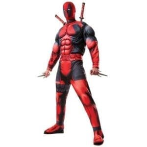 Men's Marvel Universe Classic Muscle Chest Deadpool Costume Extra Small