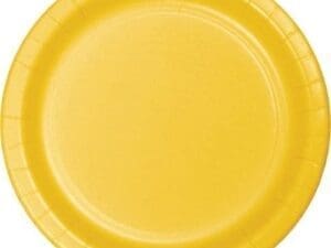Dinner Plates 9" 24/Pkg-School Bus Yellow