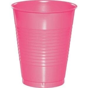 Candy Pink Plastic Cups, 20 Pk