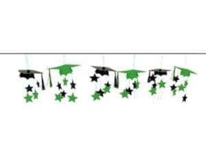 12Ft Green Garland 3D Grad Cap
