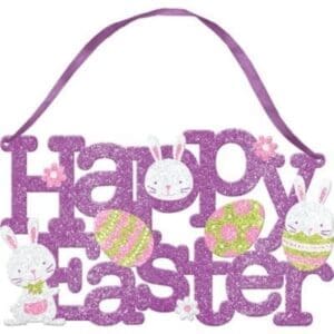 Glitter Happy Easter Sign