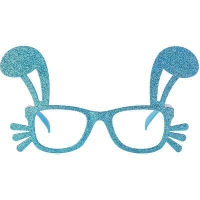 Blue Glitter Easter Bunny Glasses Frames