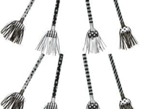 Black & White Fringe Blowouts 8ct Birthday Party Supplies
