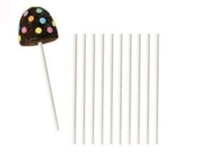 White Lollipop Sticks 50ct