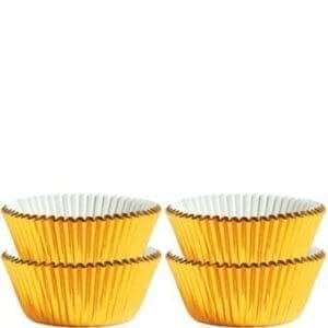 Mini Gold Baking Cups 75ct