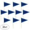 Blue Graduation Flag Picks 36ct
