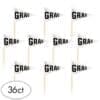 White Graduation Flag Picks 36ct - Image 2