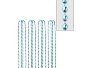 Metallic Light Blue Bead Necklaces 8ct Pastel/blue