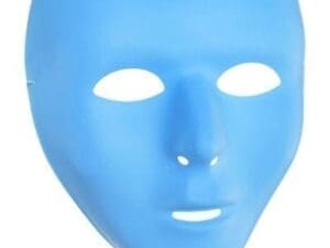 Light Blue Face Mask Halloween Costume Pastel/blue
