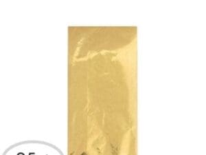 Gold Shiny Metallic Favor Bags W/ Twist Ties (25ct)