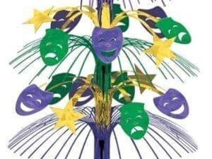 Comedy & Tragedy Mask Cascade Centerpiece Mardi Gras
