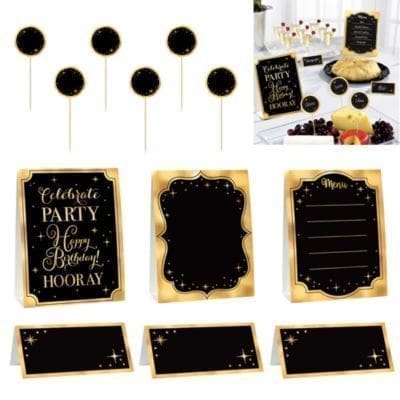 Happy Birthday 'Sparkling Celebration' Buffet Decorating Kit (12pc)