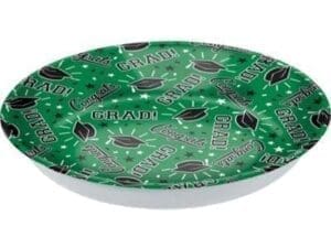Green Congrats Grad Serving Bowl