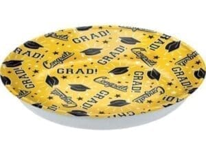 Yellow Congrats Grad Serving Bowl