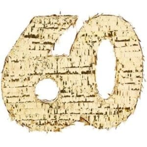 Metallic Gold 60 Pinata Birthday Party Supplies