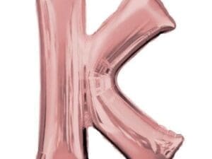 33" Letter K Rose Gold Balloon
