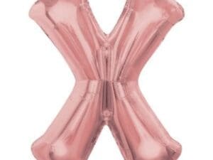 35" Letter X Rose Gold Balloon