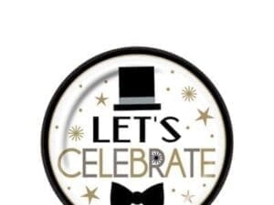 Dapper Night Let's Celebrate Dessert Plates 18ct