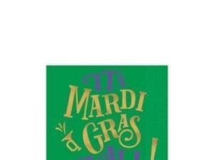 Good Times Mardi Gras Beverage Napkins 16ct