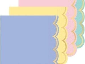 Spring Pastels Scalloped Small Napkins (16ct)