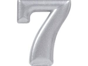 Silver Number 7 Birthday Candle Party Supplies