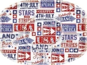 Patriotic Red, White & Blue 4th of July Sectional Platter