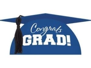 Blue Graduation Cap Cake Topper