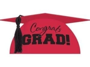 Red Graduation Cap Cake Topper