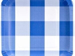 Blue & White Plaid Lunch Plates 8ct Size Plate