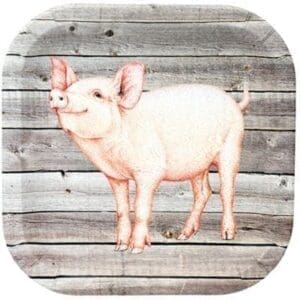 Barnwood Pig Lunch Plates 8ct Size Plate