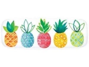 Colorful Pineapple Plastic Rectangular Platter