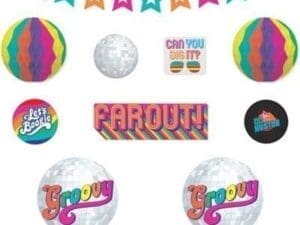 Good Vibes 70s Room Decorating Kit 10pc