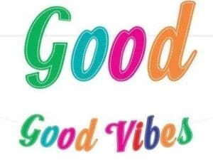 Good Vibes 70s Letter Banner