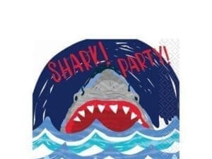 Shark Party Paper Beverage Napkins, 5in, 16ct