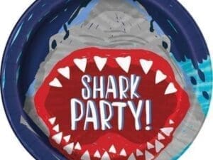Shark Party Paper Dinner Plates, 9in, 8ct