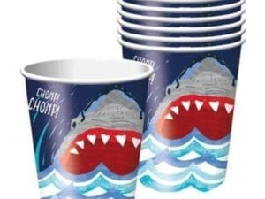 Shark Party Paper Cups, 9 Oz, 8ct
