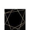 Black Metallic Gold Line Premium Beverage Napkins 16ct - Image 2