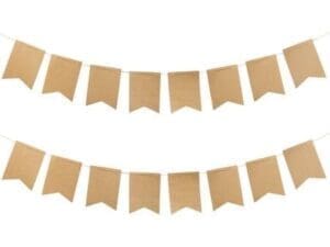 Kraft Pennant Banner Brown