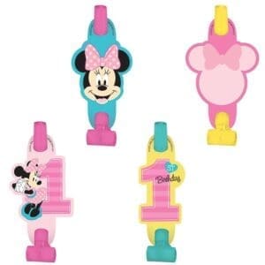 Disney Minnie's"Fun to Be One" Blowouts, Birthday, Multicolor, Pack of 8