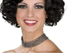 Black Hair Flapper Costume Wig