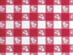 Access Red Gingham Plastic Tablecover, Octy Round, All Over Print, 82", 1 Ct