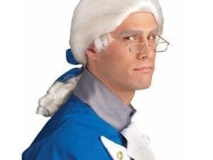 White Duke Wig with Bow Adult