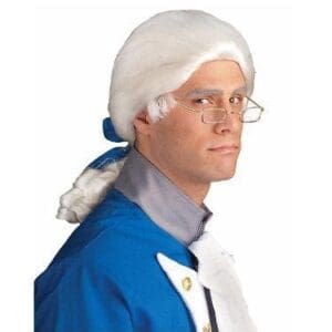 White Duke Wig with Bow Adult