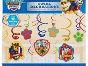 Paw Patrol Hanging Swirl Decorations (12 Pack)
