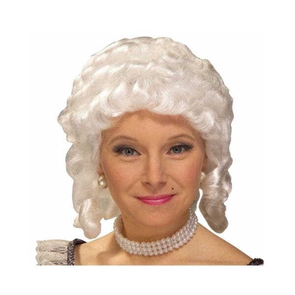 Colonial Woman Wig (White)-Standard