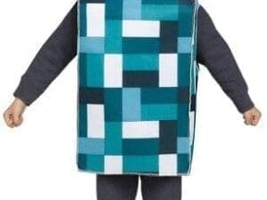 Blue Pixel Robot Costume for Kids - S/M