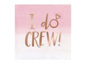 Wedding and Bridal 'Rose All Day' I Do Crew Small Foil Napkins (16ct)