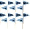 Powder Blue Graduation Flag Picks 36ct - Image 2
